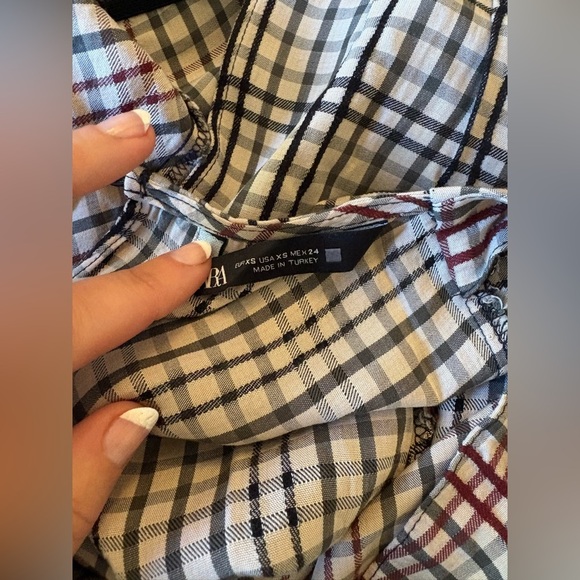 Zara Checkered Midi Dress in Red and Black Size XS - Picture 3 of 9